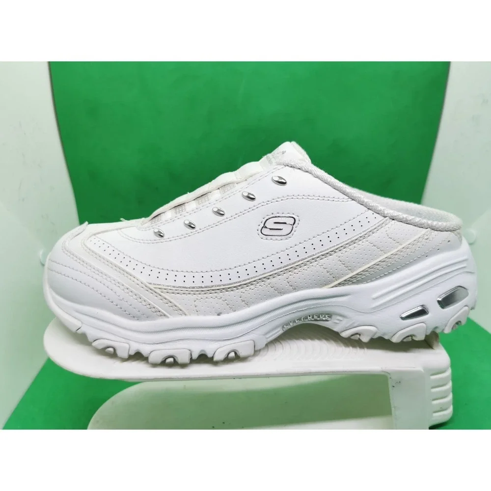 Skechers D'Lites Bright Sky Shoes Sneaker Mule Womens Size 9 White Slip On 11933